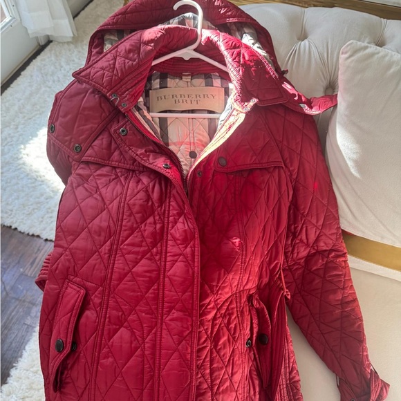 Burberry coat red almost new